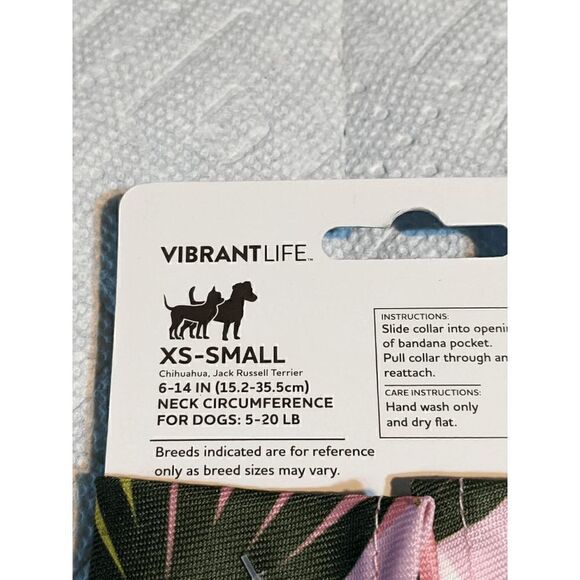 NEW Vibrant Life Dog Bandana, Floral, XS/S - Picture 3 of 5